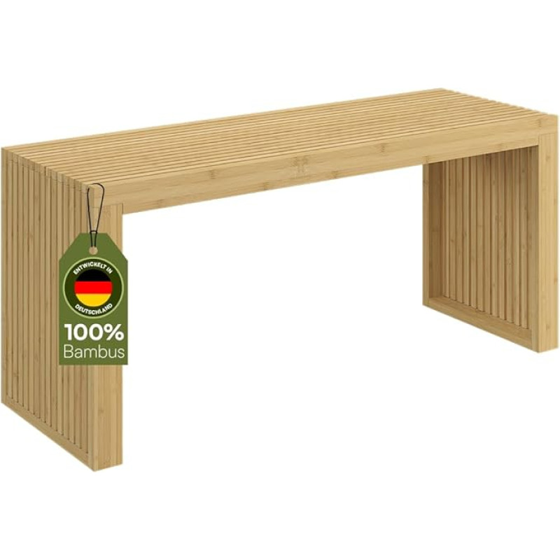 Bellamio Sava bambuspink - vastupidav pink esikusse, söögituppa, magamistuppa, elutuppa - kaasaegne pink maksimaalne koormus 250 kg - 45 x 33 x 100 cm (K x S x L)