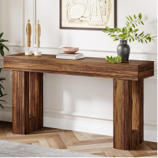 Tribesigns 160cm Long Console Table, Rectangular Sofa Table Behind Couch, Farm Table for Entrance, Hallway, Living Room (Rustic Brown)