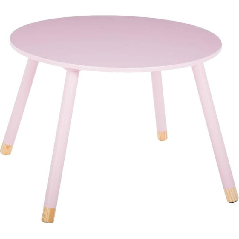 Atmosphera Wooden round table for children - Colour PINK
