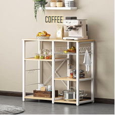 AuraCraft Baker's Shelf, Kitchen Shelf, Standing Shelf, Baker's Shelf, Microwave Holder, Multifunctional Kitchen Storage Shelf with 3 Shelves, 90 x 40 x 83 cm, (Malpe)