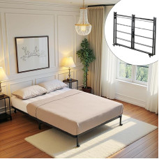 FetiNes Folding Bed 140 x 200 cm Double Bed Metal Bed Guest Bed Foldable Travel Bed with 4 Castors Folding Bed Foldable Space Saving
