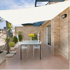 Heng Feng Rectangular Awning, 2.5 x 3 m, Waterproof, PES Polyester Sun Protection, Wind Protection, Water-Repellent UV Protection for the Balcony, Garden, Patio, Beige