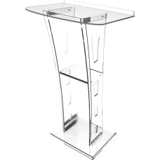 MJMLUCK Rednerpult-Podiumständer, Klare Rednerpulte und Podien Kanzeln für Kirchen Acryl-Podiumständer, Konferenzpräsentationsständer, Stehpult für Lehrer mit Aufbewahrung