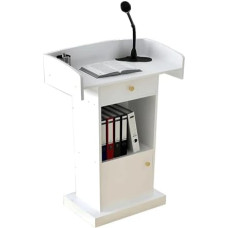 Portable Lectern, Modern Podiums, Wooden with Spacious Drawer, Lectern, 48.8 Inch High Floor Lectern, Reception Counter, Pulpit for Churches, Modern Lectern