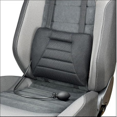 SITWELL Comfort Ergonomic Back Cushion, Fabric Cover, Individually Adjustable with Air Cushion (Infinitely Height and Depth Adjustable), for Almost All Car Seats, 30.5 x 26.5 x 3.5 - 7 cm (Fabric 3D