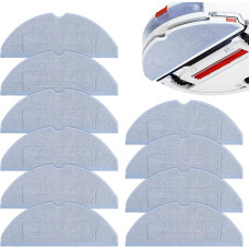 KEEPOW Wipes for Roborock S8 / S8+ / S8 Pro Ultra / S7 / S7 Maxv Ultra / S7 Pro Ultra / S7 MaxV / S7 MaxV Plus Robot Vacuum Cleaner, Microfibre Mop Cloth Replacement Parts (Pack of 10)