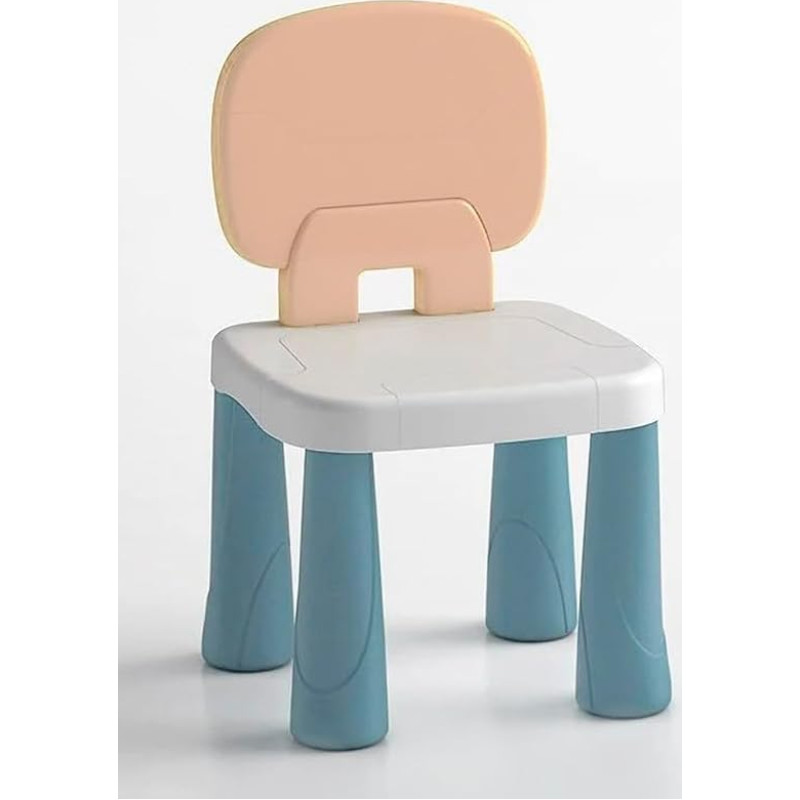 Florappy Kids Chair with Curved Backrest, Easy to Clean, Durable, Stable and Safe for Toddlers, Indoor and Outdoor Use, 100kg Capacity, Blue and Pink