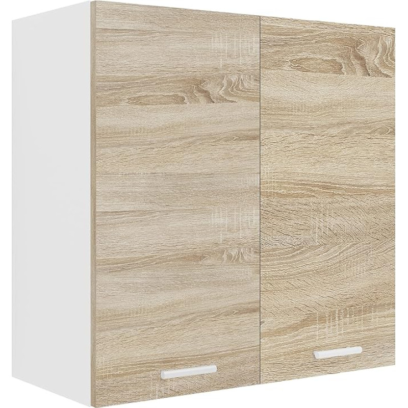 VCM Esilo Hanging Kitchen Cupboard | Dimensions Approx. H 60 x W 60 x D 31 cm | Wall Cabinet with Two Compartments | Kitchen Furniture
