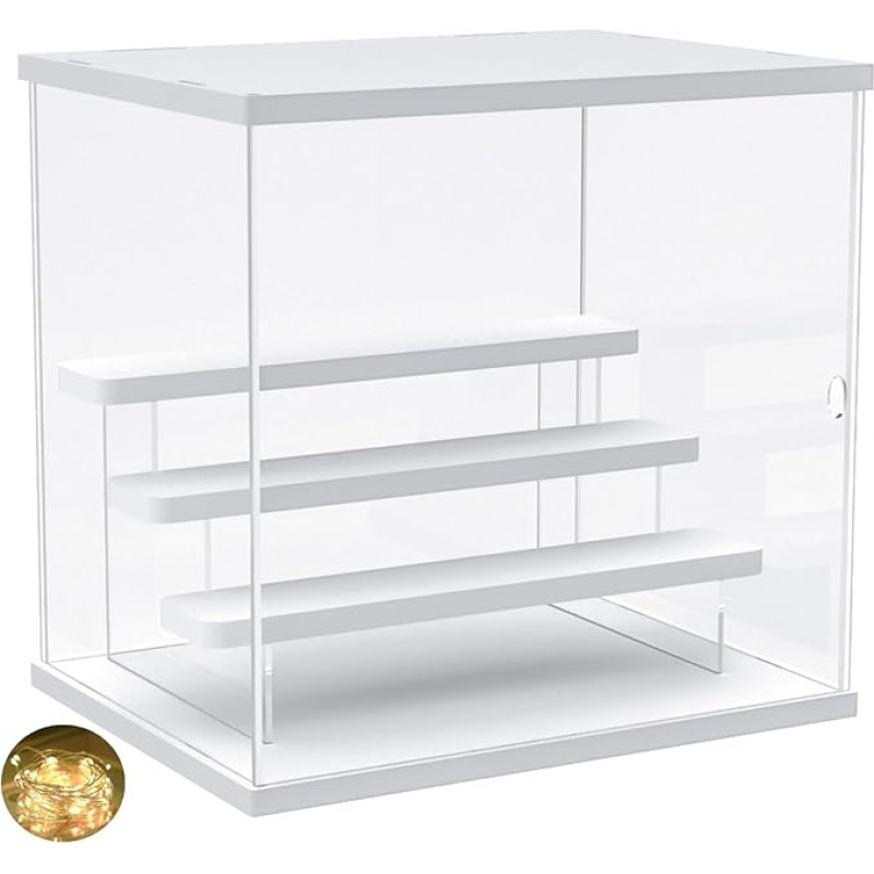 Joody Acrylic Display Case Transparent Display Case for Figure Amiibo Object Manga Acrylic Display Case Living Room with Door and Stand Storage Box for Shop Window Office Exhibition
