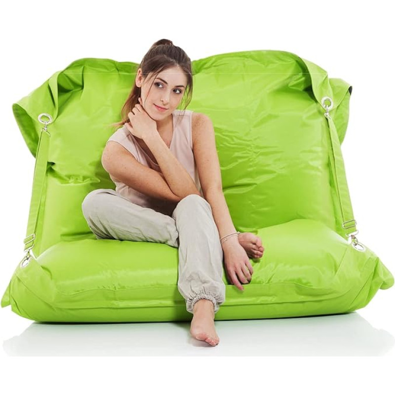 SMOOTHY Original Supreme Indoor & Outdoor Bean Bag, XXL 450 L, Giant Bean Bag, Seat Cushion for Children and Adults (Lime Green)