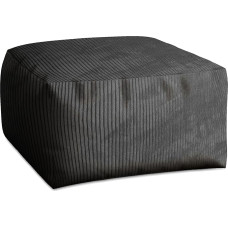 DreamRoots Pouf Stool Comfort 70 x 70 x 40 cm - Couch Stool - Pouf Cord - Stool Living Room - Footstool for Armchair - Stool Sofa - Seat Poof - Footrest Stool - Chair Stool - Pouf Bean Bag