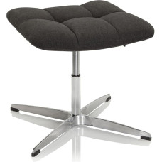 hjh OFFICE SARANTO 671005 Retro Stool Fabric Black Home Office Stool Upholstered Stool Height Adjustable