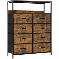 LYNCOHOME Chest of Drawers with Fabric Drawers, Sideboard, Hallway Cabinet with 8 Fabric Drawers and Compartments, Drawer Cabinet, Organiser Furniture for Kitchen, Office, Bedroom