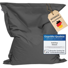 Beanbag Rectangular Floor Cushion 200 x 140 cm 32 Colours Indoor Outdoor Bean Bags with Filling Giant Bean Bag Nursery Seat Cushion School Bean Bag Approx. 480 L (Anthracite)