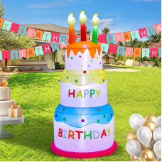 SHDEJTG 6ft 3 Tier Inflatable Decoration