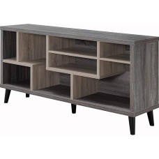 HOMES: Inside + Out TV-Ständer, Used-Look, Grau und helle Eiche