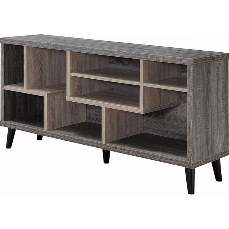 HOMES: Inside + Out TV-Ständer, Used-Look, Grau und helle Eiche