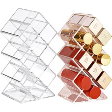 Bustlwor Lipstick Organiser, Dressing Table Organiser, Storage Box, Dressing Table, Suitable for Bedroom, Bathroom, Tables and Other Places, transparent