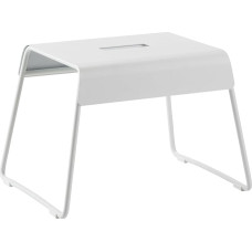 Zone Denmark A-Stool, Steel Stool, Small Footstool for Children and Adults, Step Stool, Non-Slip, 39 x 30 x 27.5 cm, Soft Grey (Grey)