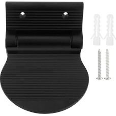 Haofy Footrest Wall, Non-Slip Foot Pedal for Tap, Footrest Bathroom Shower Made of Aluminium for the Bathroom in the Entrance Area (Black)
