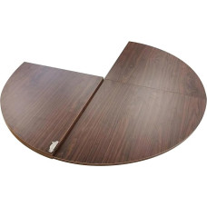 DYUNCZ Folding Round Table Top, Round Table Top with Metal Fittings, Without Table Legs, for Dining Room, Home, Garden, Wedding (Brown, 140 cm/55)