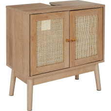 HOME DECO FACTORY, HD0227 Bali Natural Crush Collection Vanity Unit, Furniture, Cabinet, Bathroom Furniture, 60 x 70 x 30 cm, Brown