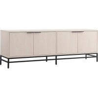Henn&Hart Transitional TV Stand in Beech White for Home, Living Room, Bedroom, Entertainment Room, Office