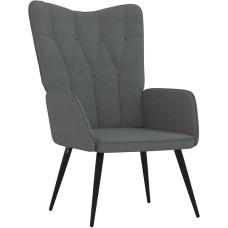vidaXL Recliner Chair, Armchair with Steel Frame, Relaxing Chair, Upholstered Chair with Armrests, TV Chair, Upholstered Chair, Living Room, Modern, Dark Grey Fabric