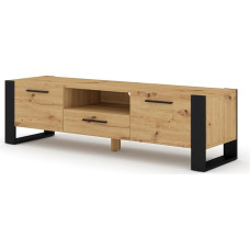 BIM Furniture Nuka TV Lowboard - 160 x 43 x 48 cm Living Room Furniture, Handle-Free Fronts, Storage Space, Standing TV Furniture - Artisan Oak