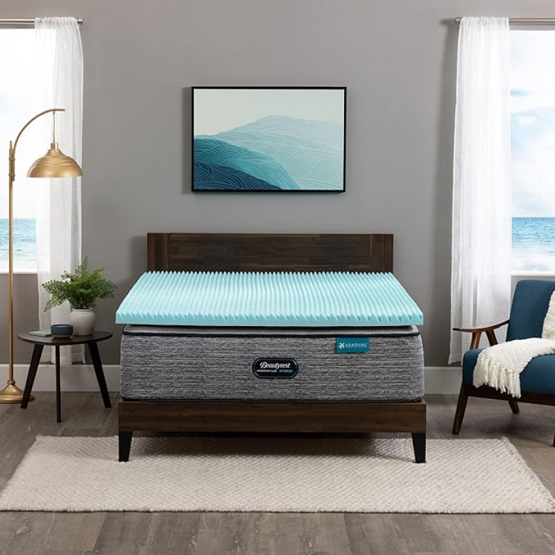 Beautyrest Cool Wave Plus Memory Foam Mattress Topper Pressure Relieving Extra Large 3