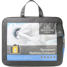 The Fine Bedding Company Soft Synthetic Double Bed Mattress Topper Enhancer - Washable - Spundown Fibres