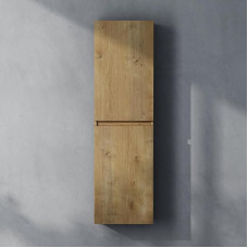 doporro Side Cupboard Bathroom Cabinet Narrow Tall Bathroom Hanging Shelf W x D x H Approx. 35 x 20 x 120 cm Midi Cabinet in Core Oak Verona