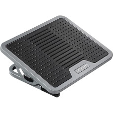 EUREKA ERGONOMIC Adjustable Foot Rest with Massage Surface, Office, Desk, Footstool for Office and Home, Black and Grey