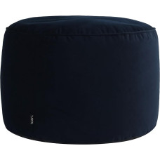 Icon Milano Stool, Dark Blue, Fluffy Velvet Fabric, Velvet Bean Bag, Pouf Stool with Filling, Footstool for the Living Room, Decorative Living Room