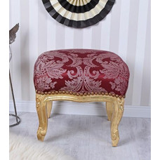Cat689a05 Palazzo Baroque Footstool Red