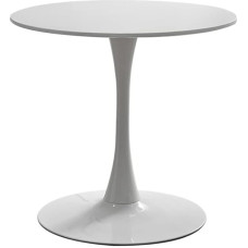 YCSD Modern Round Table White Tulip Finish 70 x 48 x 73 cm