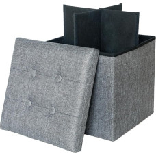 INpant Ottoman with Storage Footrest Stool Under Desk Storage Ottoman for Bedroom Small Storage Ottoman with Cross Divider Foldable Coffee Table 15