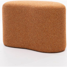 SIX Designer Pouf Stool 66 x 35 x 42 cm Woven Fabric Terracotta