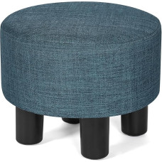 Joveco Ottoman Round Small Footrest Stool for Living Room Office (Blue)