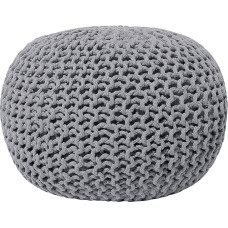 Stool Ottoman – Footstool – Pouffe – Footstool – 50x35 cm – Conrad, Dark Grey