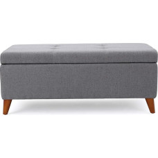 Christopher Knight Home Harper Fabric Ottoman, Grey