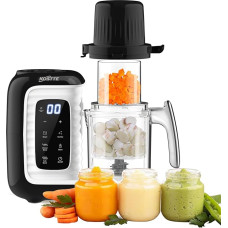 KOSTTE beebitoiduvalmistaja, multifunktsionaalne beebipudru valmistaja, 15 minutiga kiire auruvalmistamine, multifunktsionaalne toiduprotsessor beebitoidule, beebipudru aurutamine, segamine