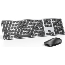 Bluetooth Mac klaviatuur ja hiir, OMOTON juhtmeta klaviatuur ja hiir Apple MacBook Pro/Air, iMac, iMac Pro, Mac Mini/Pro, AAA akuga, täissuuruses, mitu seadet, QWERTZ, Room Hall