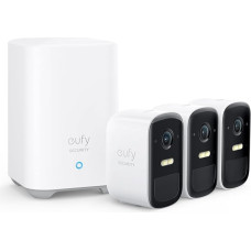 eufy Security eufyCam 2C, välivalvekaamera, 180 päeva aku, HD 1080p, IP67 ilmastikukindel, öövaatlus, ühildub HomeKiti ja päikesepaneeliga, tasuta kasutamine