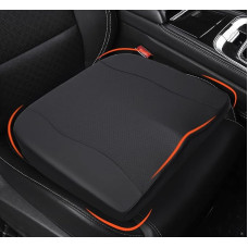 Lofty Aim Car Seat Cushion, Comfort Memory Foam Car Cushion for Driving - Sciatica & Lower Back Pain Relief, Seat Cushion for Car Seat Driver, Office Chair, Wheelchair (Dark Black)