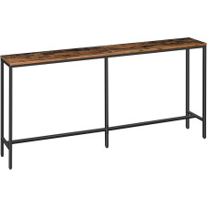 MAHANCRIS 180 cm Console Table, Narrow Table, Long Entrance Table, Hallway Table, Side Table, Small Exhibition Table, Sofa Table for Hallway, Living Room, Dark Brown/Black, ACTHR18001Z
