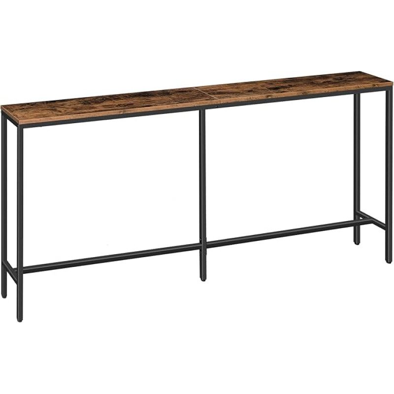 MAHANCRIS 180 cm Console Table, Narrow Table, Long Entrance Table, Hallway Table, Side Table, Small Exhibition Table, Sofa Table for Hallway, Living Room, Dark Brown/Black, ACTHR18001Z
