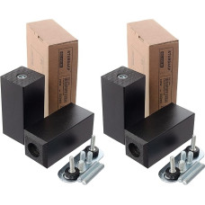 IKEA Stubbarp (Besta) Solid Wood Legs - Black/Brown - Pack of 4