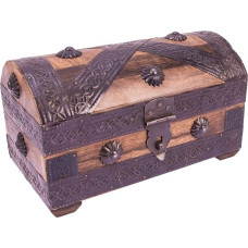 Holzspielerei 73614-L Pirate Chest Mango Flamed Large