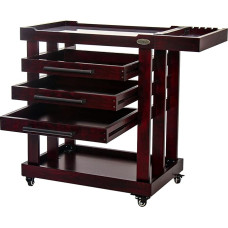 MEEDEN Art Accessories Rolling Shelf with Wheels: 5-Layer Thick Bookwood Craft Trolley with 3 Drawer Organisers - Storage Trolley for Studio Galleries